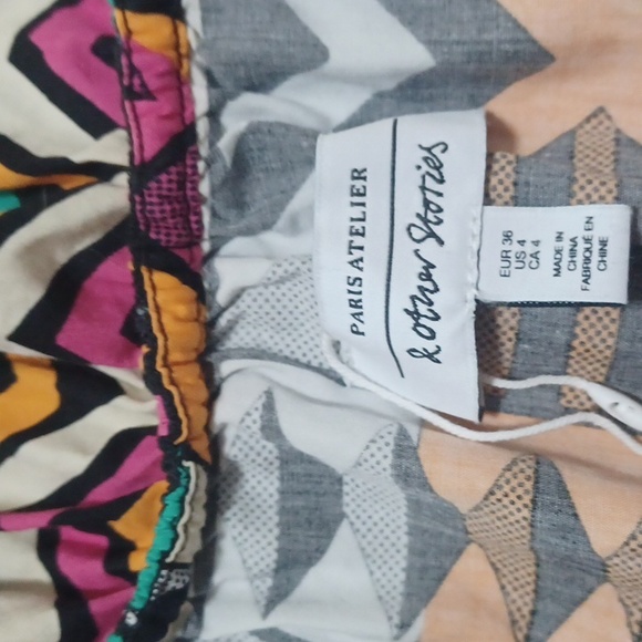 & Other Stories Vibrant Orange and Green Tiered Maxi Dress PTP 19" - Picture 5 of 6